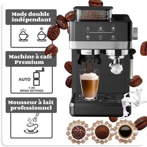 Máy Pha Cafe Bán Tự Động Gắn Kèm Máy Xay Hạt Boss CM5520