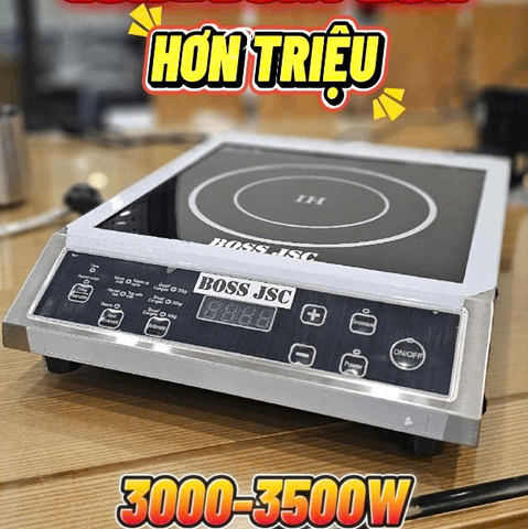 Bếp Từ Công Suất Cao Boss JSC 3500W - Bếp Điện Từ Công Nghiệp Mặt Kính Chịu Lực, Nấu Ăn Nhanh, Dùng Cho Nhà Hàng Khách Sạn