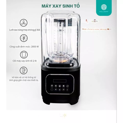Máy xay sinh tố công nghiệp Chống Ồn model 2026 Boss 8003A 2800w cực đại
