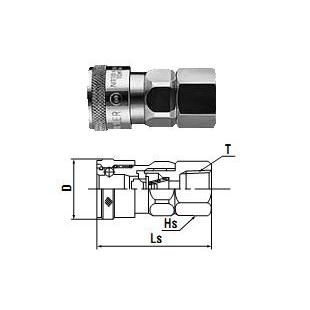 Khớp nối đầu cái ren ngoài 20SM
