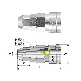 Khớp nối đầu cái 22SB