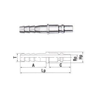 Khớp nối khí ga đầu đực đuôi chuột 22PH