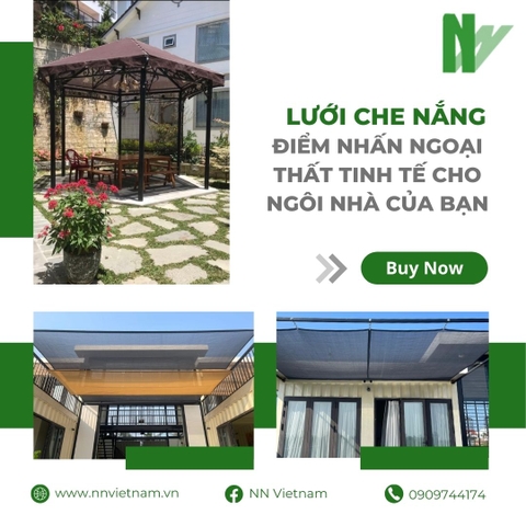 Điểm nhấn tinh tế cho ngôi nhà của bạn với lưới che nắng
