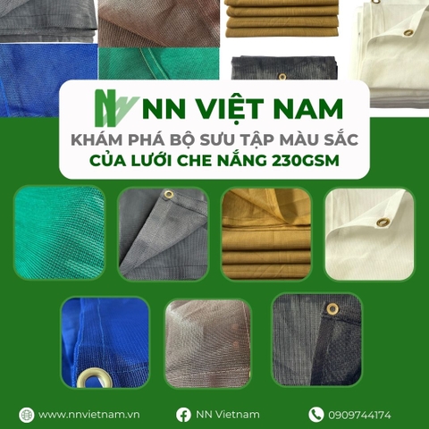 KHÁM PHÁ BỘ SƯU TẬP MÀU SẮC CỦA LƯỚI CHE NẮNG 230GSM