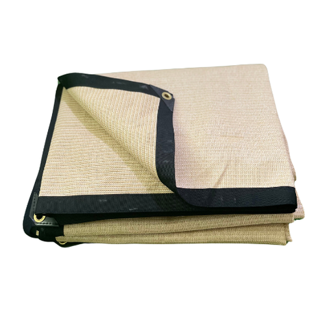 Lưới che sân vườn - Lưới che nắng 90% - 325GSM Màu Vàng Cát