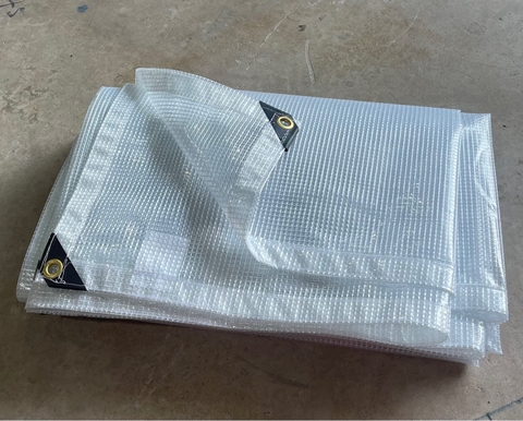Màng nhựa PVC kẹp lưới ô 5mm có sợi định hình- May theo yêu cầu