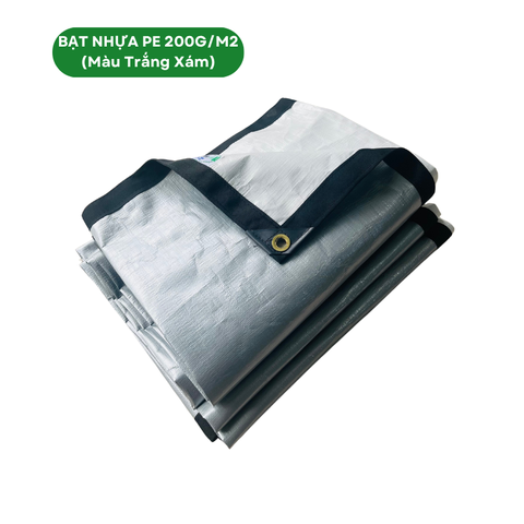 Bạt Nhựa PE Trắng Xám 200g/m² Cao Cấp – Chống Nước, Bền Đẹp, Giá Tốt