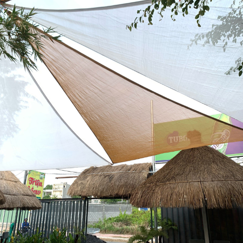 Lưới che nắng tam giác - Che mát sân vườn - Kích thước 5x5x5m