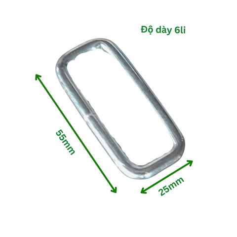 Khoen chữ nhật size 2.5cm dày 6li