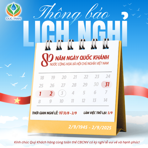 THÔNG BÁO LỊCH NGHỈ LỄ QUỐC KHÁNH 2/9/2025