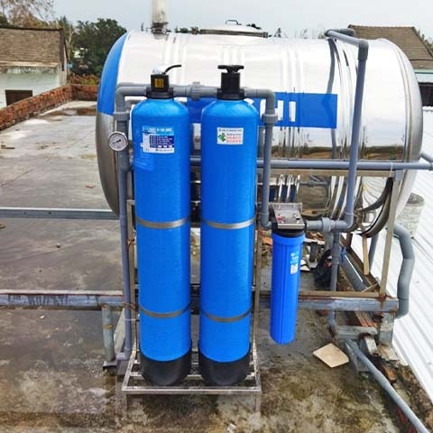 Lắp xong hệ thống lọc nước sinh hoạt ở Nam Hội An