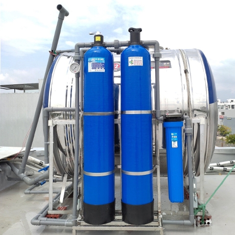 Hệ thống lọc nước sinh hoạt đầu nguồn 2 bình lọc
