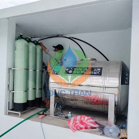 Lắp bộ lọc giếng khoan 3 cột ở Hòa Vang, Đà Nẵng