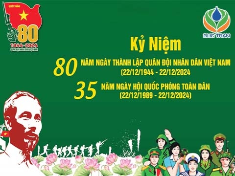 Kỷ niệm 80 năm Ngày thành lập Quân đội nhân dân Việt Nam (22/12/1944 - 22/12/2024) và 35 năm Ngày hội Quốc phòng toàn dân (22/12/1989 - 22/12/2024).