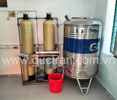 Lắp lại, vệ sinh, súc xả, tái sinh bộ lọc tại trường Mầm Non Hòa Bắc