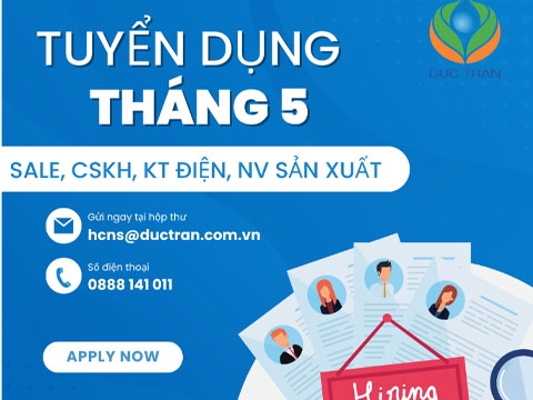 THÔNG BÁO TUYỂN DỤNG NHÂN VIÊN TẠI CÔNG TY TNHH ĐỨC TRÂN 