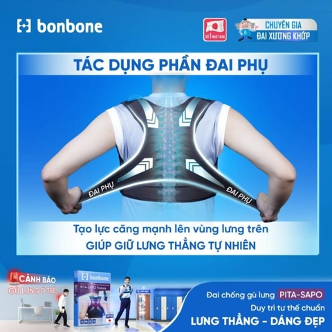 Đai chống gù lưng bonbone Pita Sapo Posture
