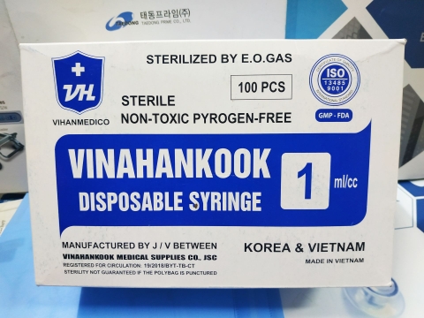 BƠM TIÊM VINAHANKOOK 1ML/CC