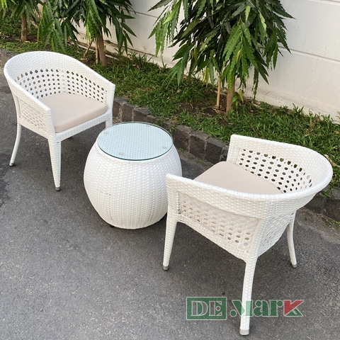 Bàn Ghế Ban Công Nhựa Giả Mây MT298-2A111