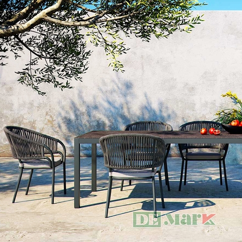 Bàn Ghế Ngoài Trời Nhựa Giả Mây MT2012