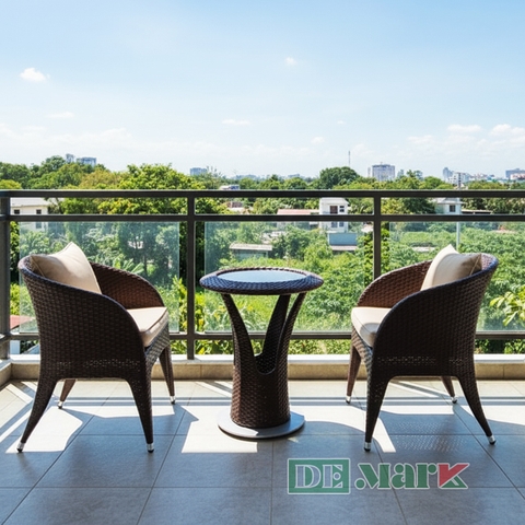 Bàn Ghế Ban Công Nhựa Giả Mây MT282