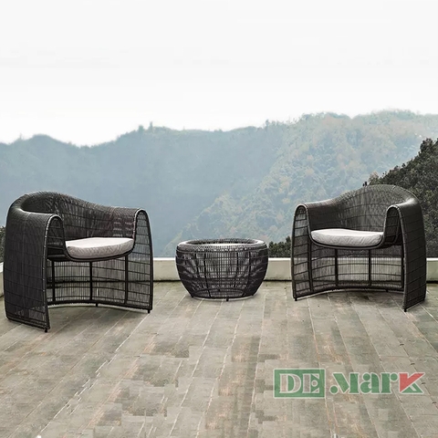 Bàn Ghế  Nhựa Giả Mây MT2A272