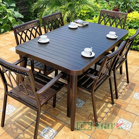 Bàn Ghế Nhôm Đúc Ngoài Trời DeNKD150