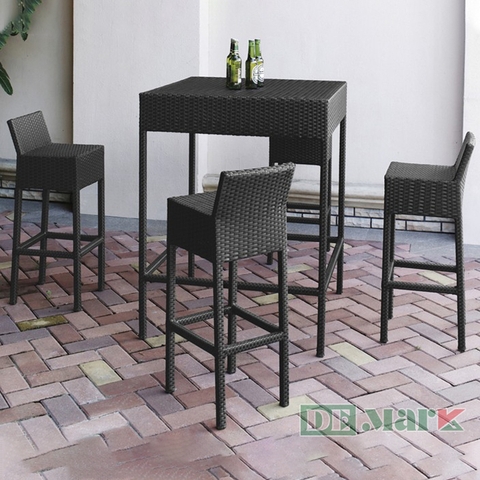 Ghế Quầy Bar Nhựa Giả Mây MT837