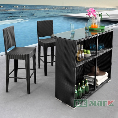 Ghế Quầy Bar Nhựa Giả Mây MT850