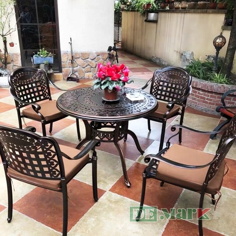 Bàn Ghế Sân Vườn Nhôm Đúc DeNK202