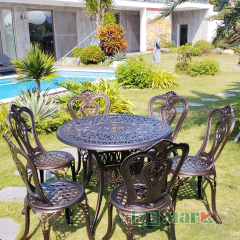 Bàn Ghế Sân Vườn Nhôm Đúc DeNKD90