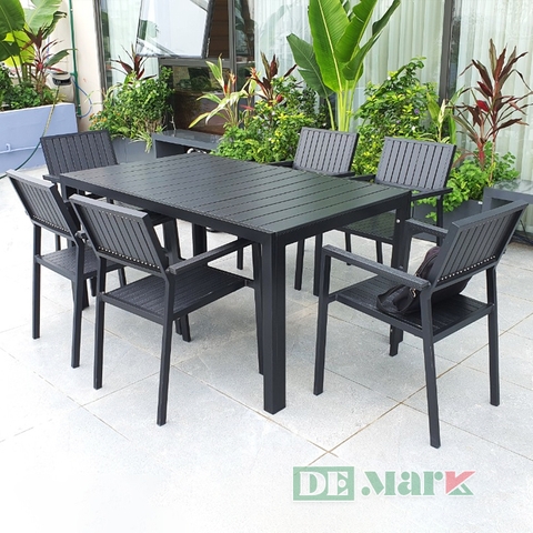 Bộ Bàn Ghế Ngoài Trời Polywood DeNKHCND150