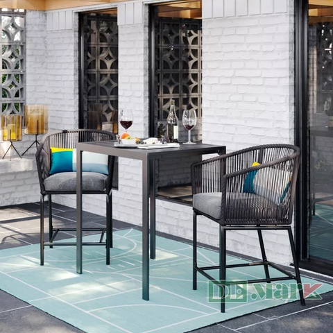 Ghế Quầy Bar Nhựa Giả Mây MT869