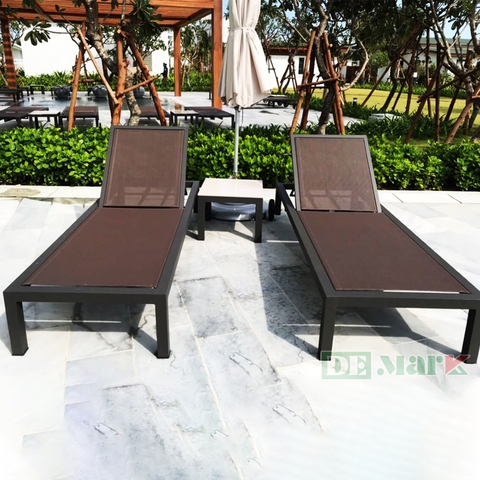 Ghế Hồ Bơi Vải Lưới Textilene Có Bánh Xe MT4A38