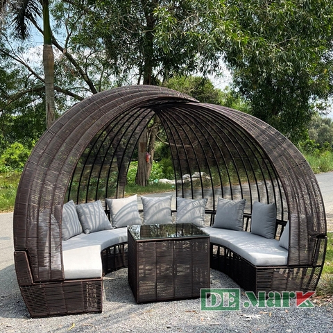 Ghế Hồ Bơi Giả Mây Có Mái Vòm MT4A46