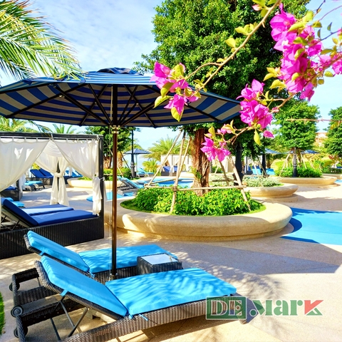 Giường Nằm Ngoài Trời Nhựa Giả Mây MT437