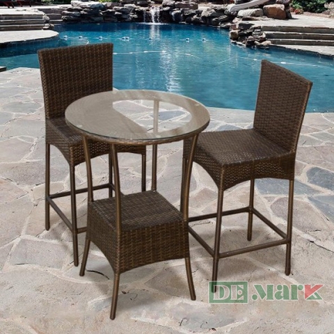 Ghế Quầy Bar Nhựa Giả Mây MT846