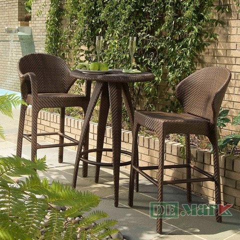 Ghế Quầy Bar Nhựa Giả Mây MT856