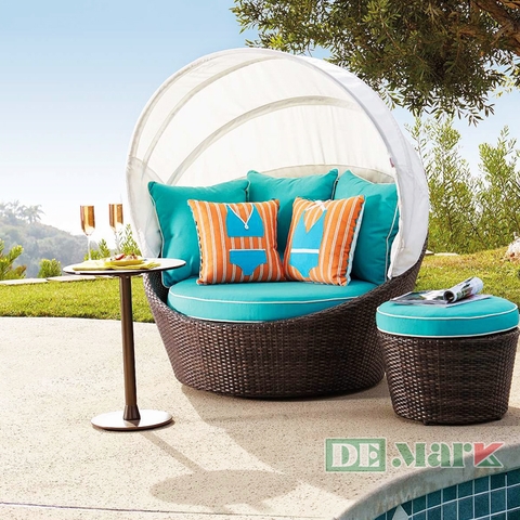 Ghế Hồ Bơi Nhựa Giả Mây MT404