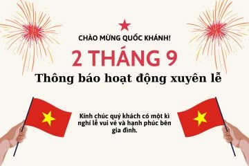 Thông báo lịch phục vụ xuyên lễ quốc khánh 2 tháng 9