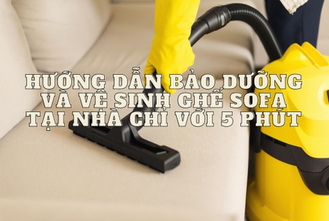 Hướng dẫn bảo dưỡng và vệ sinh ghế sofa - Giữ cho ghế sofa của bạn luôn mới như vừa mua