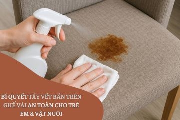 Bí Quyết Tẩy Vết Bẩn Trên Ghế Vải An Toàn Cho Trẻ Em & Vật Nuôi
