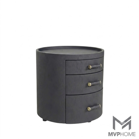 Tab Đầu Giường Tròn 3 Ngăn kéo Nightstand TG090