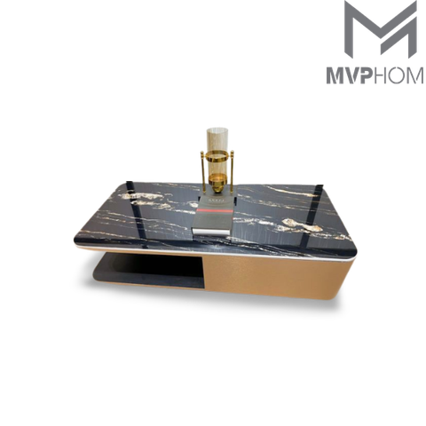 Một số mẫu bàn trà kim loại cao cấp 2023  - Bàn trà black gold