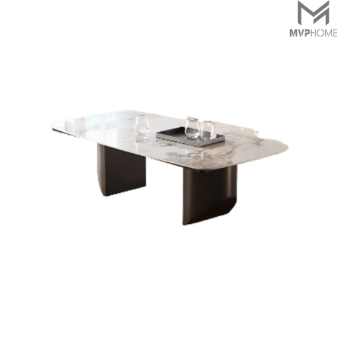 Một số mẫu bàn trà kim loại cao cấp 2023  - Bàn trà Minotti hình chữ nhật
