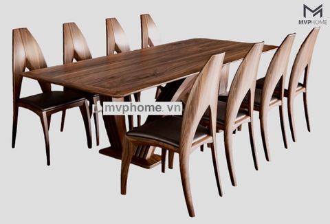 Bộ bàn ăn gỗ Queen  đẹp mắt 2023