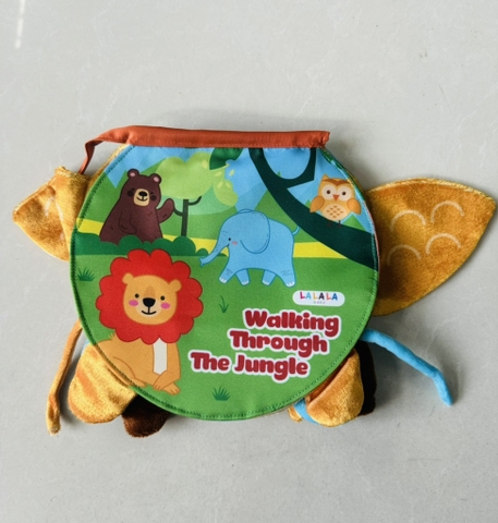 Sách Vải Walking Through The Jungle Động Vật Rừng - Vật Liệu Vải Đa Dạng Cho Bé Phát Triển Đa Giác Quan - Lalala Baby
