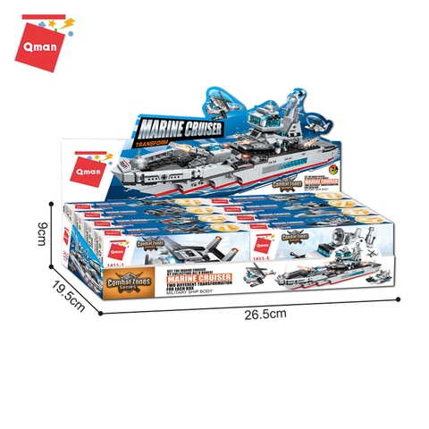 Đồ chơi xếp hình Qman 1411 - Tàu tuần dương biển