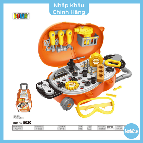 Đồ Chơi Dụng Cụ Sửa Chữa Cho Bé - Đồ Chơi Nhập Vai Cho Bé Trai Bowa Có Thể Kéo Như Vali - Toolbox Trolley Case