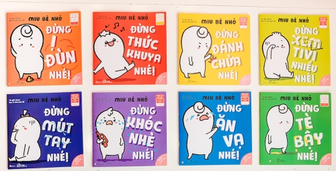 (Dừng bán) Sách bộ - 08 cuốn - Ehon kĩ năng sống - Miu bé nhỏ